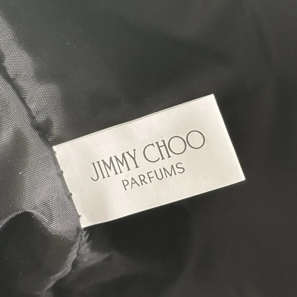 Jimmy Choo Parfums Tote Bag Black Velvet Silver Glitter Gift Bag Shoulder Strap